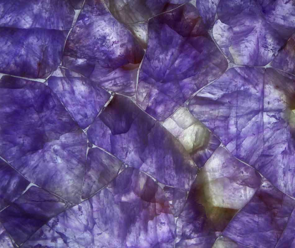 Backlit Gemstone Slab Amethyst