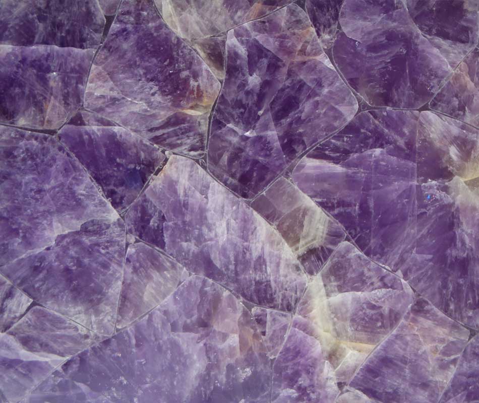 REGULAR AMETHYST GEMSTONE SLAB VIEW