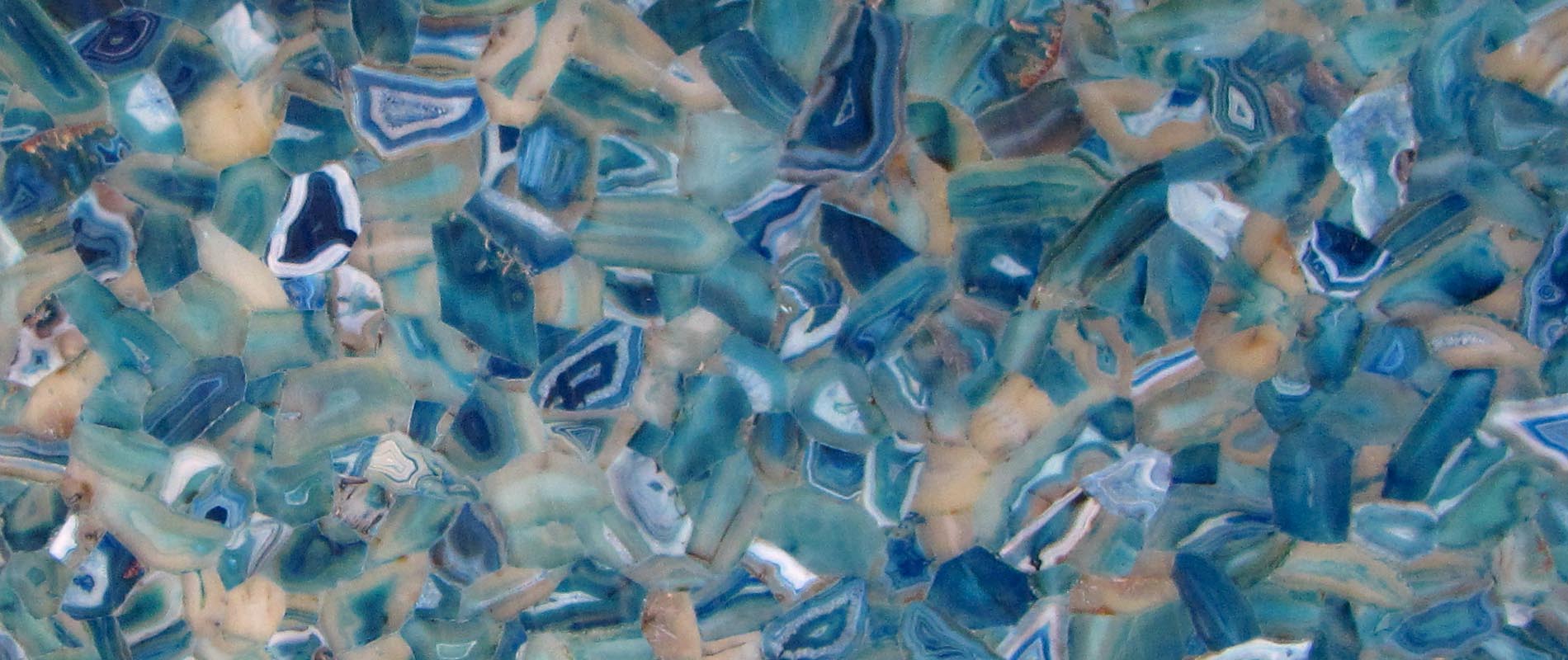 REGULAR BLUE AGATE GEMSTONE SLAB VIEW