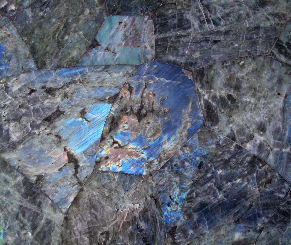 LABRADORITE GEMSTONE SLAB VIEW