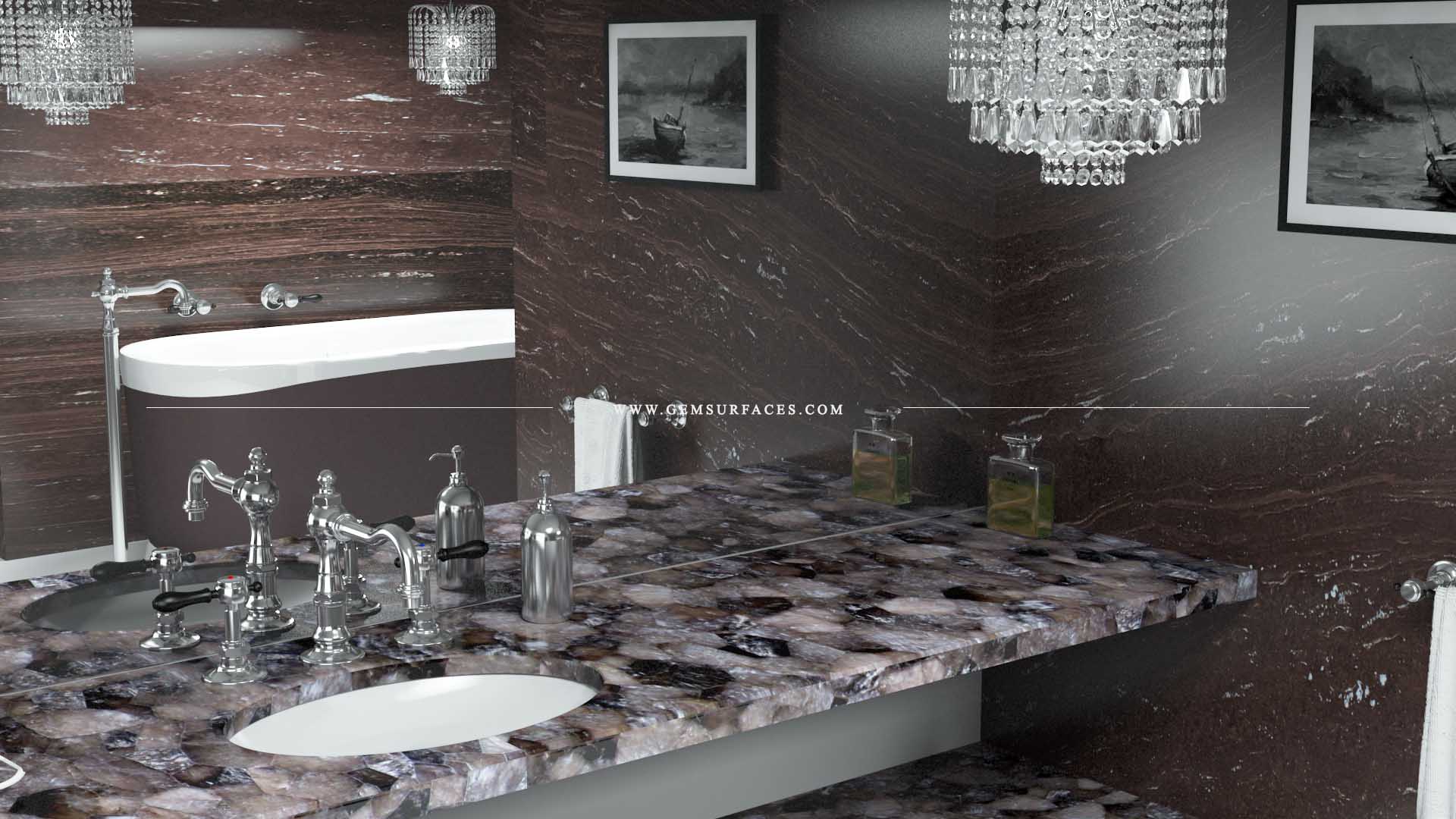 Smoky Quartz Modern Bathroom